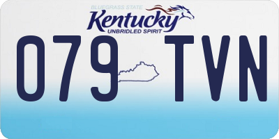 KY license plate 079TVN