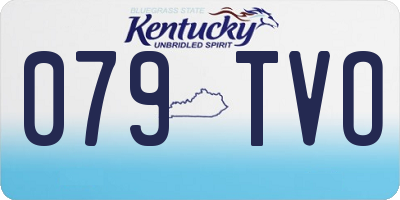 KY license plate 079TVO
