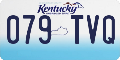 KY license plate 079TVQ