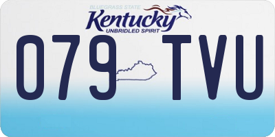 KY license plate 079TVU