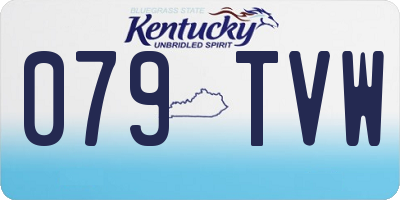 KY license plate 079TVW