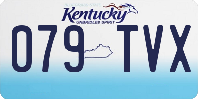 KY license plate 079TVX