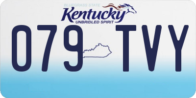 KY license plate 079TVY