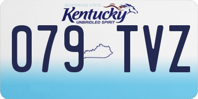 KY license plate 079TVZ