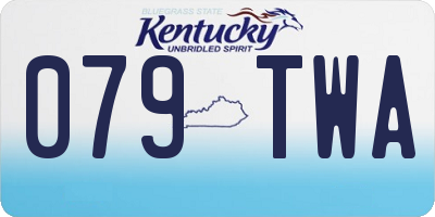 KY license plate 079TWA