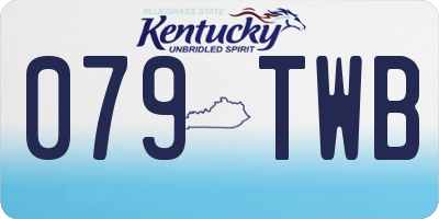 KY license plate 079TWB