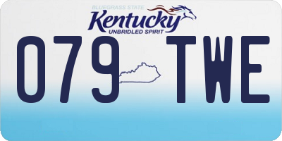 KY license plate 079TWE
