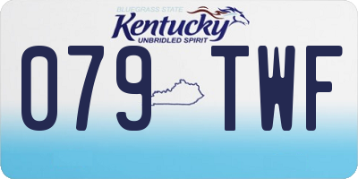 KY license plate 079TWF