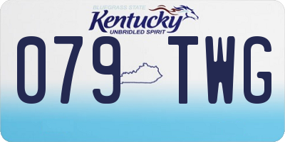 KY license plate 079TWG