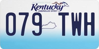 KY license plate 079TWH