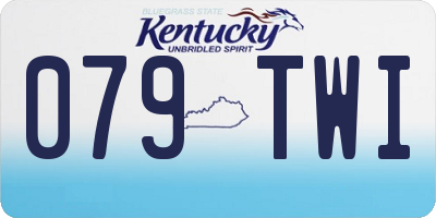 KY license plate 079TWI