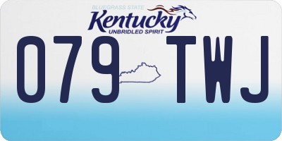KY license plate 079TWJ