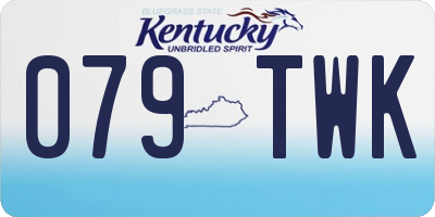 KY license plate 079TWK