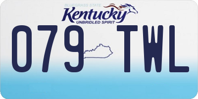 KY license plate 079TWL