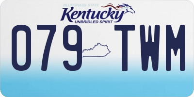 KY license plate 079TWM