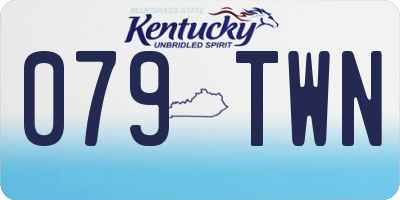 KY license plate 079TWN