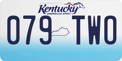 KY license plate 079TWO