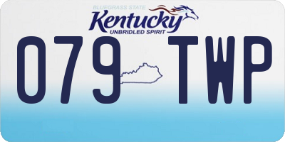 KY license plate 079TWP