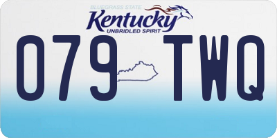 KY license plate 079TWQ
