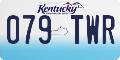 KY license plate 079TWR