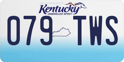 KY license plate 079TWS