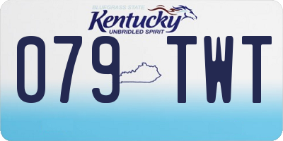 KY license plate 079TWT