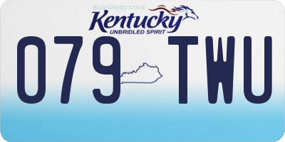 KY license plate 079TWU