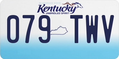 KY license plate 079TWV