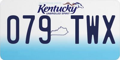 KY license plate 079TWX