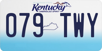 KY license plate 079TWY