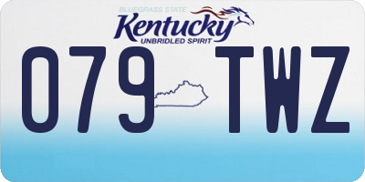 KY license plate 079TWZ