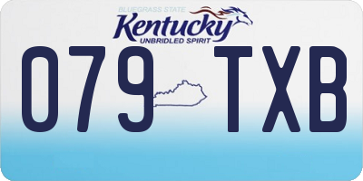 KY license plate 079TXB