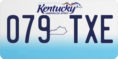 KY license plate 079TXE