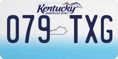 KY license plate 079TXG