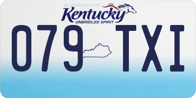 KY license plate 079TXI