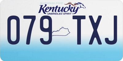 KY license plate 079TXJ