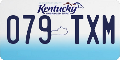 KY license plate 079TXM