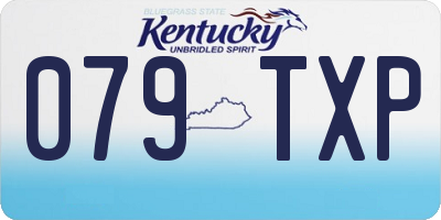 KY license plate 079TXP