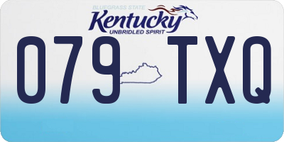 KY license plate 079TXQ