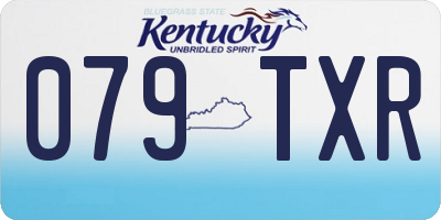 KY license plate 079TXR