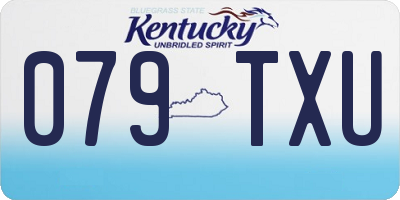 KY license plate 079TXU