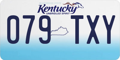 KY license plate 079TXY