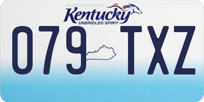 KY license plate 079TXZ
