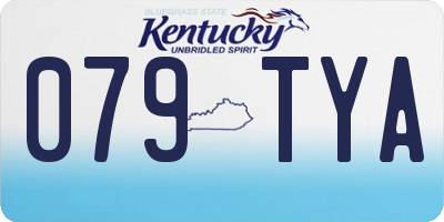KY license plate 079TYA