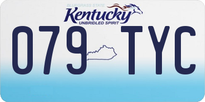 KY license plate 079TYC