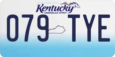 KY license plate 079TYE