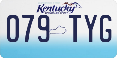 KY license plate 079TYG