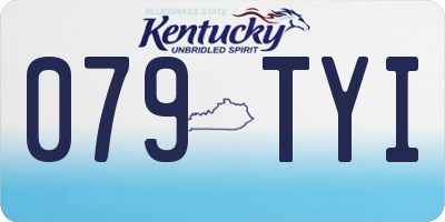 KY license plate 079TYI