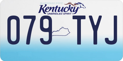 KY license plate 079TYJ