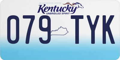 KY license plate 079TYK